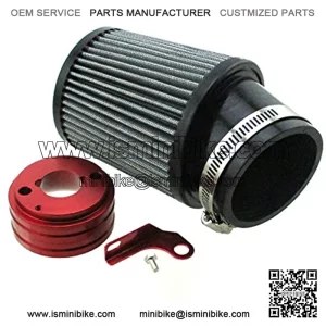 2-7/16" 62mm Inlet Air Filter With Adapter Kit For 6.5 HP Honda Clone GX160 GX200 Go Kart Air Filter Adapter Kit For Predator 212cc Engine Go Kart Racing Cart Mini Bike