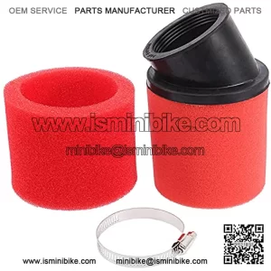 Universal 44mm 45mm 46mm Red Angled Double Foam Pod Air Filter Cleaner 50cc -125cc Motorcycle