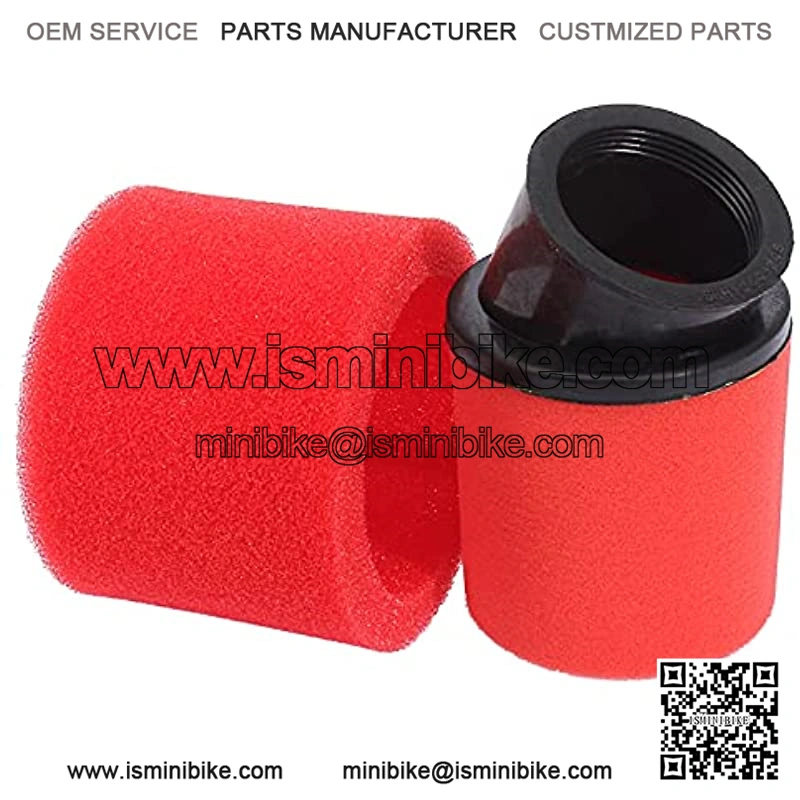 Universal 44mm 45mm 46mm Red Angled Double Foam Pod Air Filter Cleaner 50cc -125cc Motorcycle - Image 4