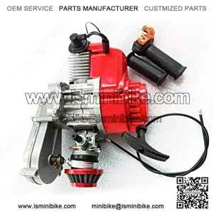 2-stroke Engine, 49CC Motor 2Stroke Engine Air Filter 14mm Carburettor For Pocket/Mini Dirt Bike