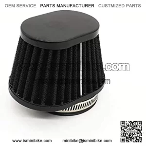 High Flow Air Filter 60mm for Motor Car Minibike Cold Air Intake Cone Filter-Black