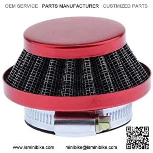 42mm-44MM Air Filter for 47cc 49cc 2 Stroke Engine Mini Carb Quad ATV Motorcycle Dirt Bike (Red) Quad Scooter go Kart Moped Pit Bike Dirt Bike Mini Bike Racing Bike Pocket Bike Super Bike