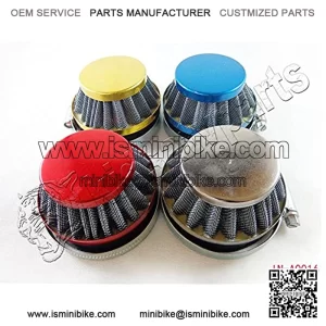 58mm Air Filter for 47cc 49cc Mini Pocket Dirt Bike Minimoto B1 Replica Racing Bike Engine (Yellow)