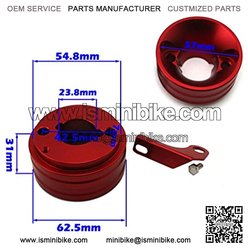 Red Air Filter Adapter Stack for 6.5 HP Honda Clone GX160 GX200 Engine Go Kart - Image 2