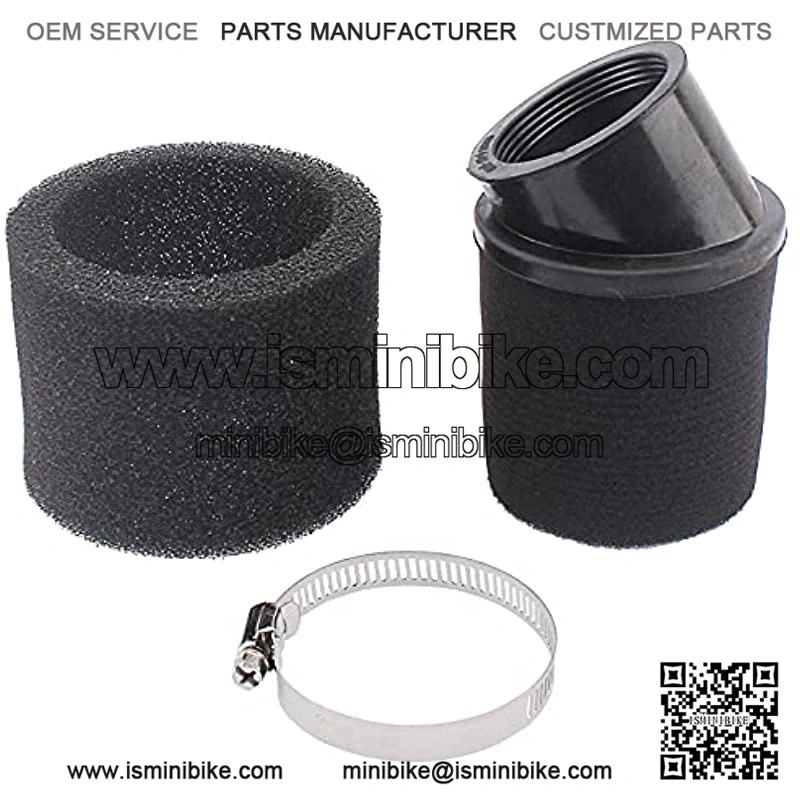 Universal 48mm 49mm 50mm Angled Double Foam Pod Air Filter Cleaner 50cc 70cc 90cc 110cc 125cc
