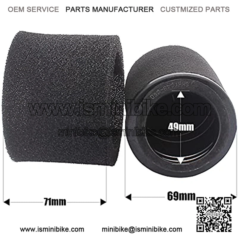 Universal 48mm 49mm 50mm Angled Double Foam Pod Air Filter Cleaner 50cc 70cc 90cc 110cc 125cc - Image 3