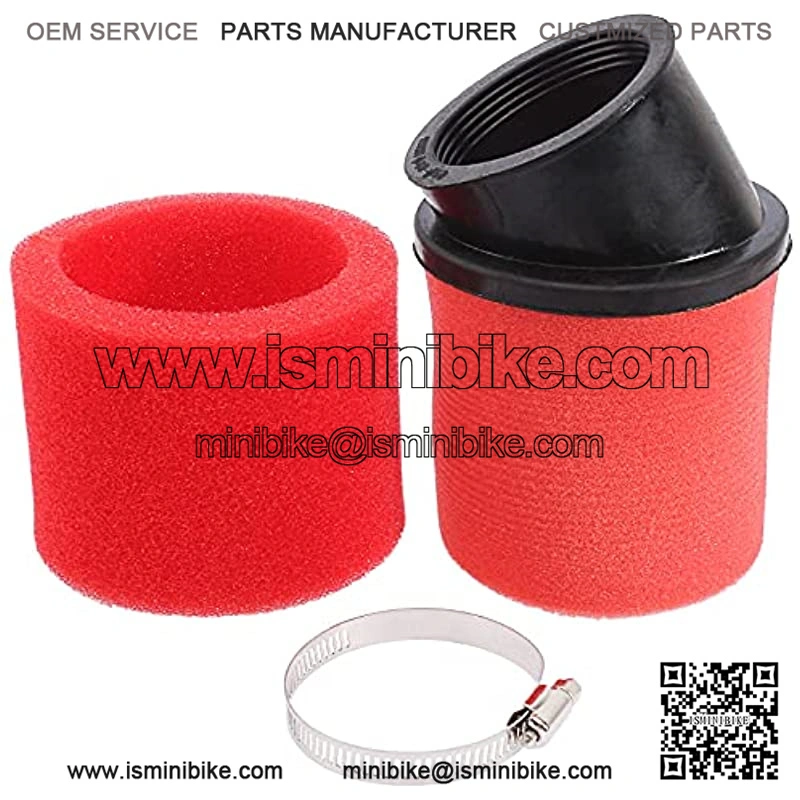 Universal 48mm 49mm 50mm Red Angled Double Foam Pod Air Filter Cleaner