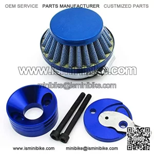 Blue Air Filter Adapter stack For Big Foot Blade Gas Z Scooter Goped Mini ATV Dirt Bike Pocket Bike