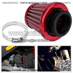 38mm Air Filter Intake Induction Kit for Most Dirt Pit Bike Mini Motocross Motoycle Engine (Red/Black)