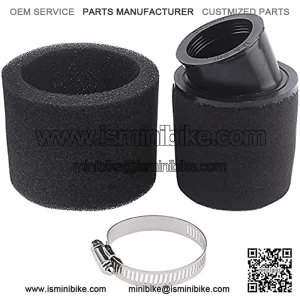 Universal 41mm 42mm 43mm Angled Double Foam Pod Performance Air Filter Cleaner 50cc 70cc 90cc 110cc 125cc Motorcycle ATV Quad Scooter Go Kart Moped Pit Dirt Racing Super Pocket Mini Bike Yamaha