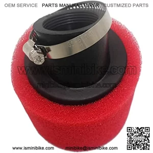 1.5 Inches Air Filter Sponge Foam Cleaner for Dirt Pit Bike ATV CRF KLX Motorcycle (Red)