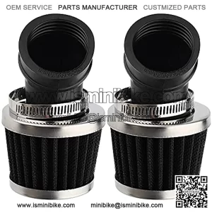 35mm 45 Degree Bend Inlet Air Filter Compatible with 50cc 70cc 90cc 110cc 125cc Kawasaki Suzuki Yamaha Motorcycle ATV Quad Dirt Bike Pit Mini Scooter Go Kart Moped