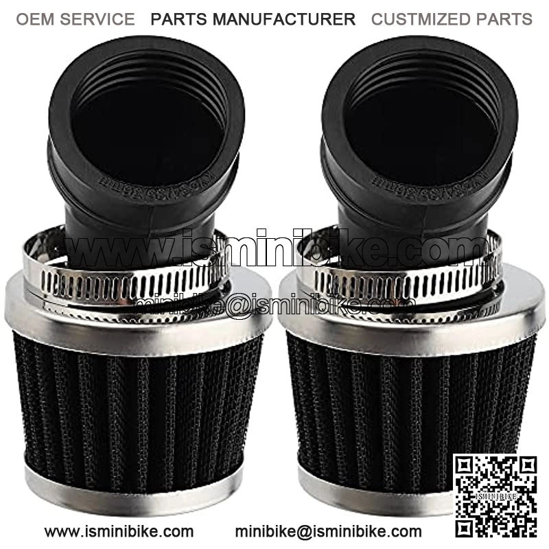 35mm 45 Degree Bend Inlet Air Filter Compatible with 50cc 70cc 90cc 110cc 125cc Kawasaki Suzuki Yamaha Motorcycle ATV Quad Dirt Bike Pit Mini Scooter Go Kart Moped