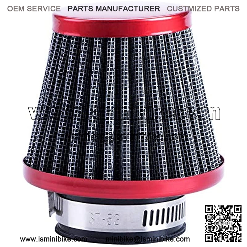 38mm 1.5" Red Air Filter With Two 5mm Gas Fuel Filter For 110cc 150cc 200cc Motorcycle ATV Quad Lifan Apollo 125cc 110cc Dirt Pit Bike GY6 49cc 50cc taotao ATM50 Moped Off Road Scooter - Image 2