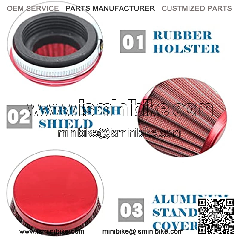 ATV 35mm 38mm Air Filter for 50cc 70cc 80cc 90cc 110cc 125cc Taotao Sunl Baja Roketa Honda CRF Dune Buggy Four Wheeler Quad Dirt Pit Bike Parts (Red, 35mm) - Image 3