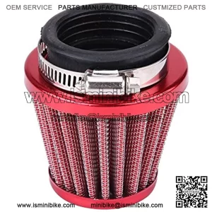 Motorcycle Air Filter Pods, Motorcycle Air Filter 44mm for Gy6 150cc ATV Quad 4 Wheeler Go Kart Buggy Scooter Moped (Red)