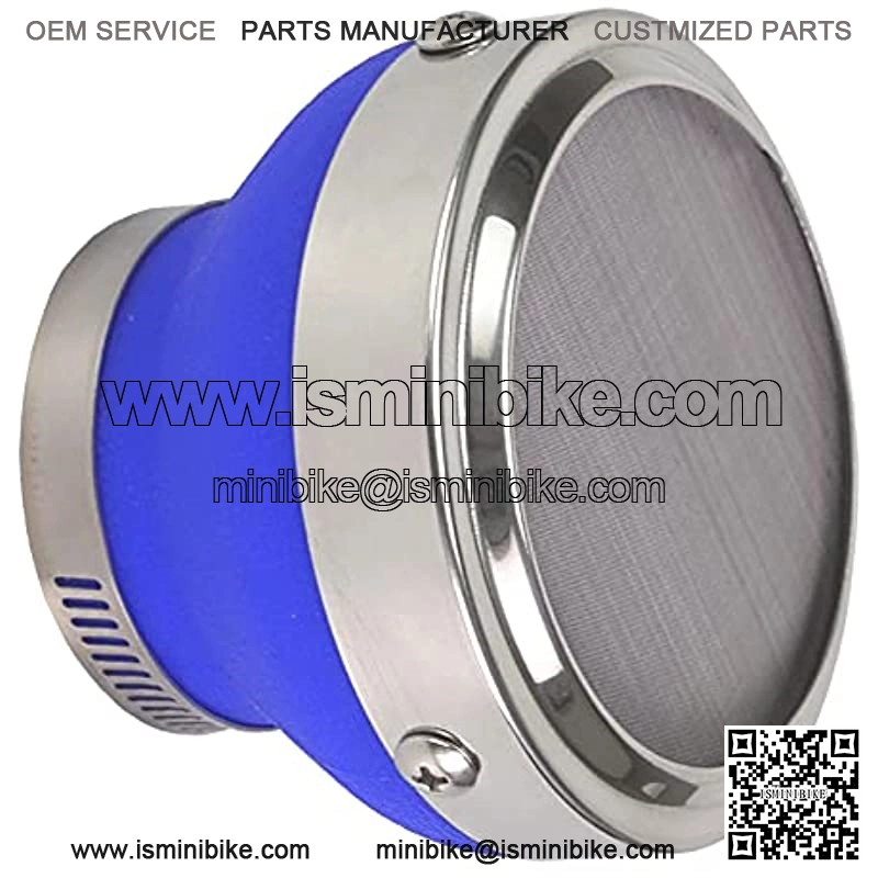Motorcycle Pod Air Filter Dust Mini Atv Kart 45 48 50mm Quad Go Kart Racing Suitable for Honda Yamaha Ssr Ttr Cross-Country Bike (Blue + Silver)