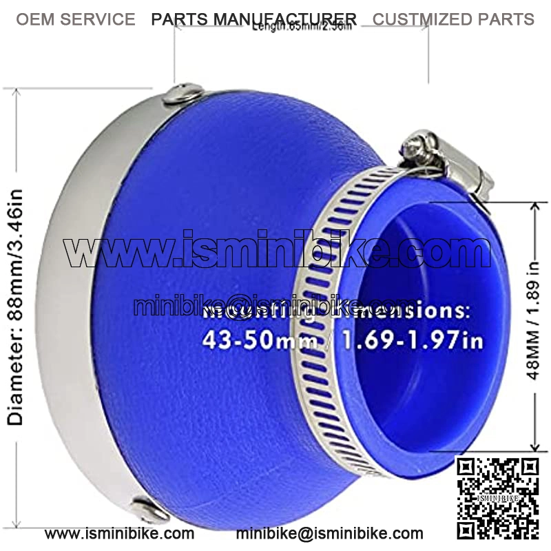 Motorcycle Pod Air Filter Dust Mini Atv Kart 45 48 50mm Quad Go Kart Racing Suitable for Honda Yamaha Ssr Ttr Cross-Country Bike (Blue + Silver) - Image 3