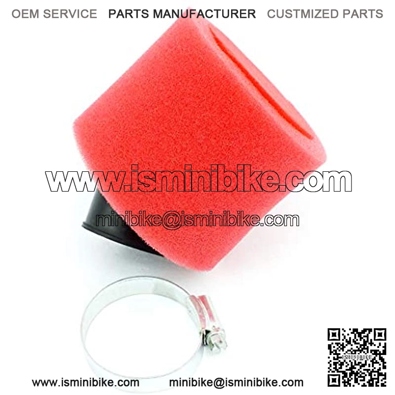 38mm 39mm 40mm 1.5inch Red Angled Double Foam Pod Performance Air Filter Compatible with 50cc 90cc 110cc 125cc 150cc GY6 Motorcycle ATV Scooter Quad Go Kart Moped Pit Dirt Bike Kawasaki Yamaha - Image 4