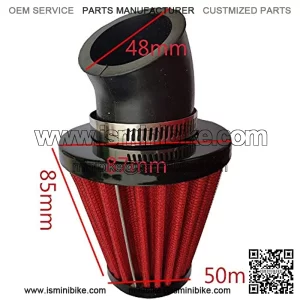 Motorcycle Air Filter High Performance Air Filter 48mm Dirt Bike Air Filter For HONDA YAMAHA SUZUKI ATV SSR TTR Dirt Bike Pit Bike Mini Bike GY6 AJS