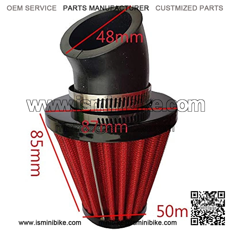 Motorcycle Air Filter High Performance Air Filter 48mm Dirt Bike Air Filter For HONDA YAMAHA SUZUKI ATV SSR TTR Dirt Bike Pit Bike Mini Bike GY6 AJS