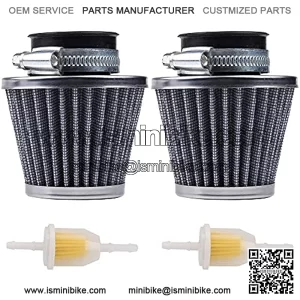 35mm Air Filter 1.38" for 50 70 90 100 110 125cc CRF50 CRF70 XR50 XR70 XR90 DR50 DR70 DR90 BA90 Motorcycle ATV Quad Scooter Moped Dirt Bike Go Kart