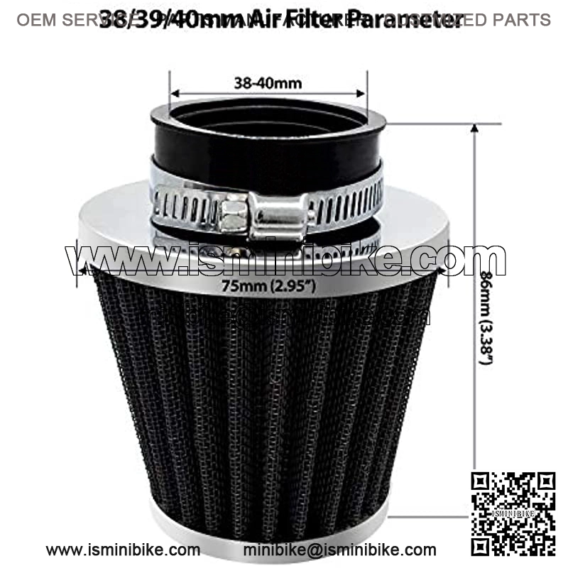 AR2-F01 Filtro de filtro de aire de 38/39/40 mm Reemplazo de scooter chino GY6 50cc QMB139 49cc 50cc 70cc 90cc 200cc SDG SSR Pit Dirt Bike Kart ATV Cuatrimoto Quad Ciclomotor Moto - Image 2