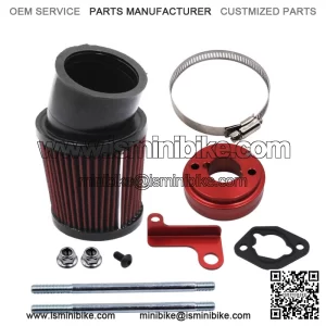 Red High performance Air Filter Kit For Go-Karts+Mini Bike 212cc 6.5 Hp Predator