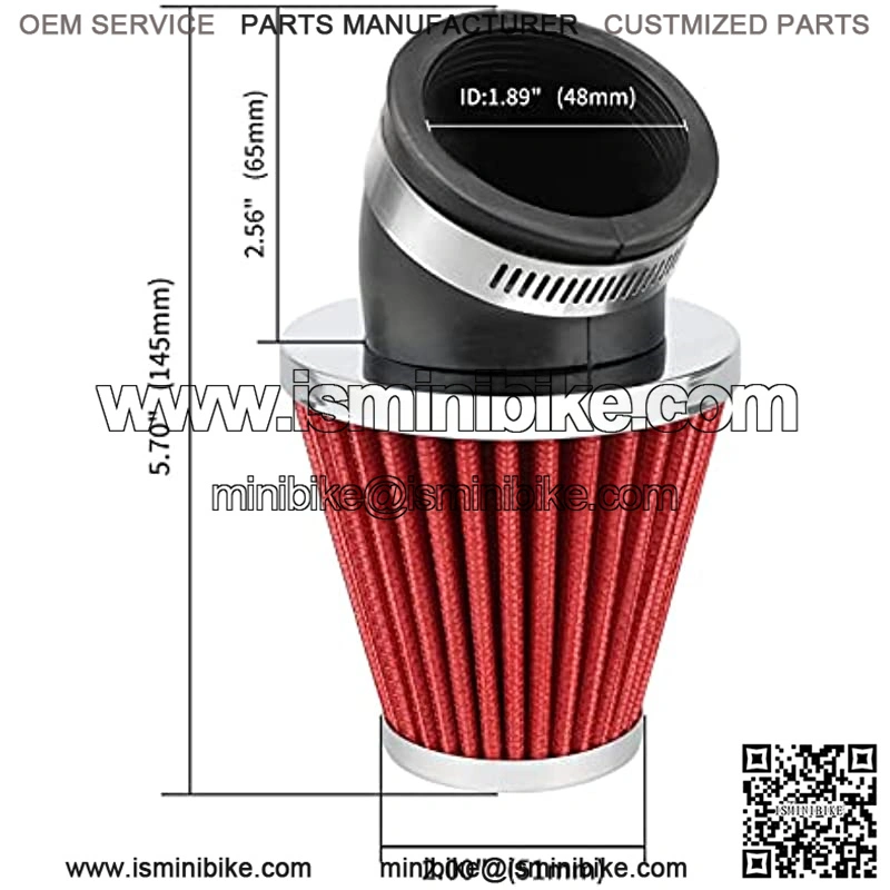 48mm Air Filter"Motorcycle Air Filter High Performance Air Filter for Pit Bike HONDA YAMAHA SUZUKI KAWASAKI KTM ATV SSR TTR Dirt Bike Mini Bike GY6 AJS - Image 2