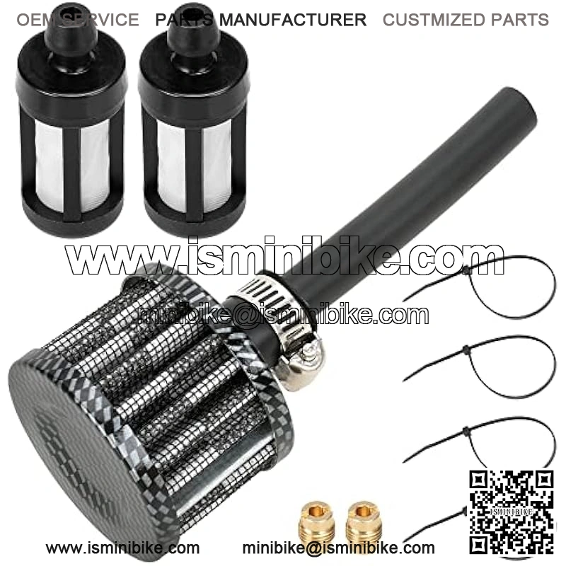 Upgrade 212cc Air Filter Breather Jet Kit Carbon Fiber Cold Air Intake Filter Turbo Vent for Predator 196cc 6.5Hp GX160 GX200 CT200U BT200X KT196 Hensim Baja Warrior MB200 Go Kart Mini Bike