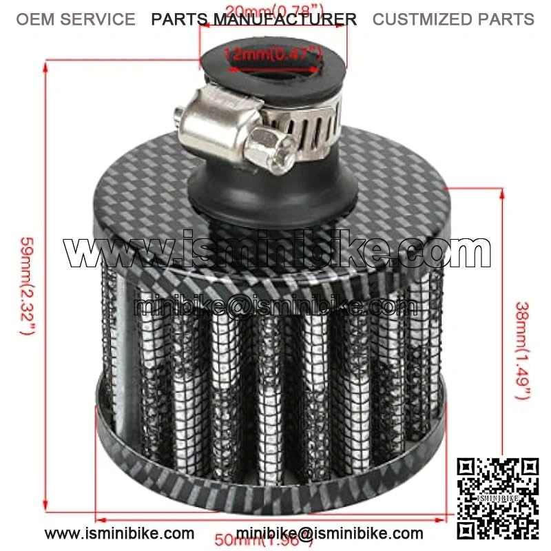 Upgrade 212cc Air Filter Breather Jet Kit Carbon Fiber Cold Air Intake Filter Turbo Vent for Predator 196cc 6.5Hp GX160 GX200 CT200U BT200X KT196 Hensim Baja Warrior MB200 Go Kart Mini Bike - Image 2