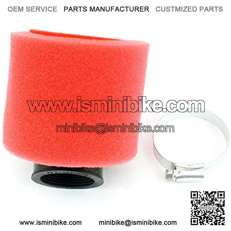 Universal 35mm Red Angled Double Foam Pod Performance Air Filter Cleaner 50cc 70cc 90cc 110cc 125cc Pocket Mini Bike - Image 2