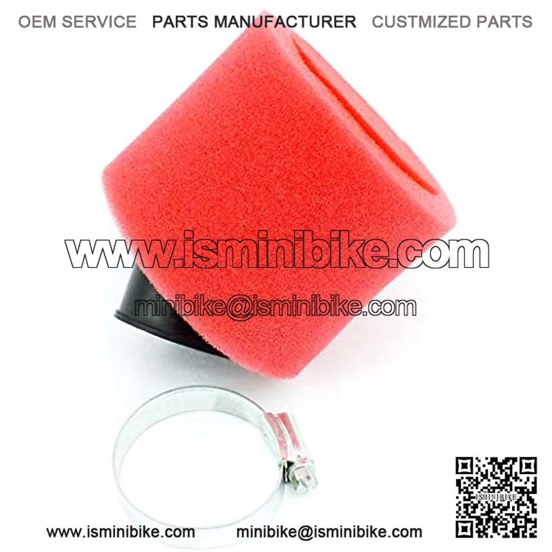 Universal 35mm Red Angled Double Foam Pod Performance Air Filter Cleaner 50cc 70cc 90cc 110cc 125cc Pocket Mini Bike - Image 3