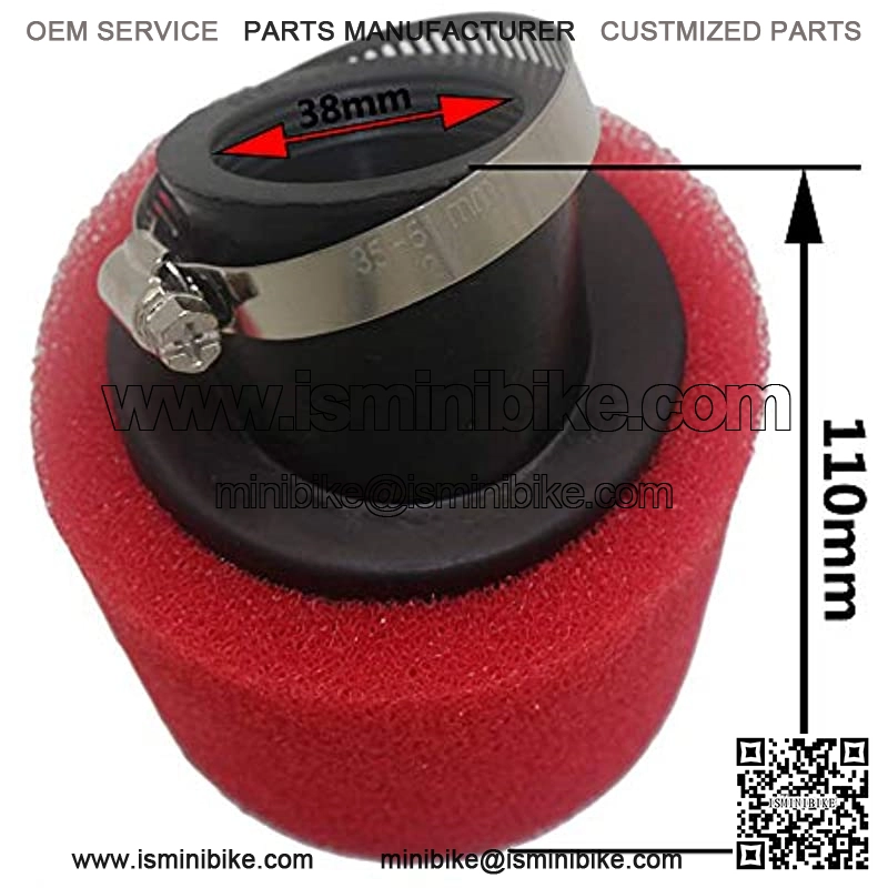 38mm Air Filter Sponge Foam Cleaner for Dirt Pit Bike ATV CRF KLX Motorcycle (red) - Image 3