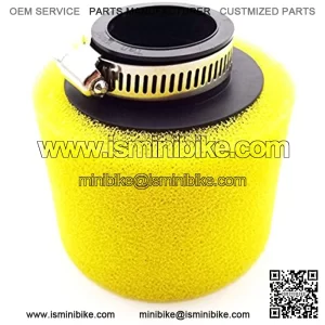 Yellow Foam 38mm Air Filter Cleaner For 110cc 125cc Motorcycle Pit Monkey Dirt Bike Go Kart Scooter Moped ATV Quad 4 Wheeler