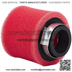 39mm Air Filter Cleaner for 50cc 110cc 125cc 150cc 200cc ATV Quad Dirt Bike 125cc Go Kart Dune Color Red