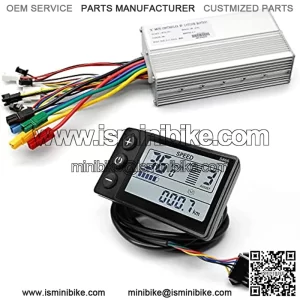 EBike Conversion Kit 1000W, 36V/48V 30A Brushless Controller Mini LCD S866 Display for Electric Bicycle Scooter Mountain Bike Parts