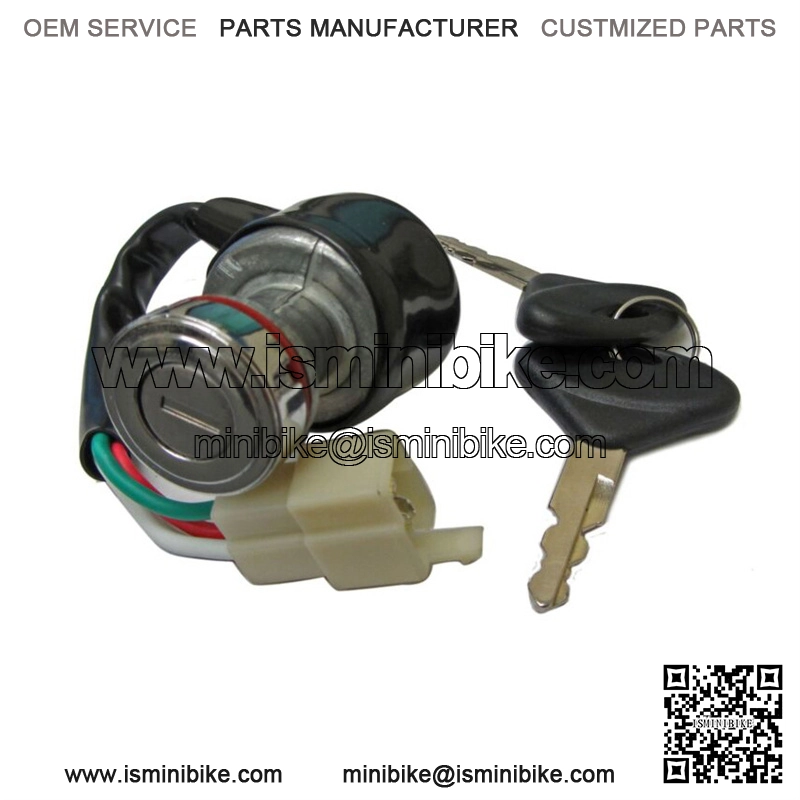 3-Wire Ignition Start Switch w/ Keys For Go Kart Off Road Cart Mini Bike Parts