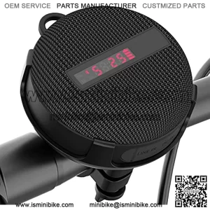 Portable Bluetooth Speaker, Bike Speaker with Speed Display, Wireless Speaker with 480 Mins Super Long of Playtime. Decent Sound, Compact Size and Loudness for Riding, Hiking, Showering, Golfing