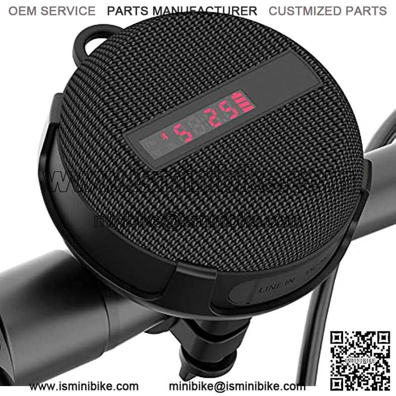 Portable Bluetooth Speaker, Bike Speaker with Speed Display, Wireless Speaker with 480 Mins Super Long of Playtime. Decent Sound, Compact Size and Loudness for Riding, Hiking, Showering, Golfing