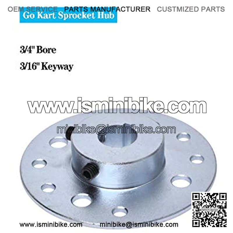Go Kart Sprocket Hub with 3/4" Bore & 3/16" Keyway Fit for Go-Karts and Mini Bikes - Image 2