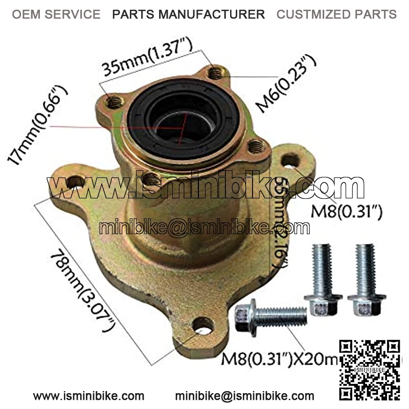 Go Kart Front Disc Brake Wheel Rim Hub for 110cc 125cc Quad Dirt Bike ATV Buggy 4 Wheeler - Image 2