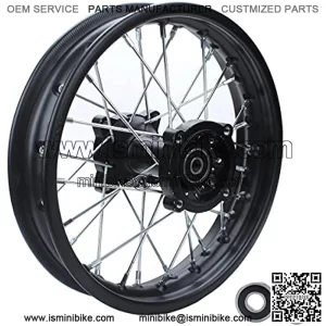 Mini Bike 3.00-12 80/100-12 Rear Wheel Rim 12-15mm Bearing Assembly For Dirt Pit Bike Hub SSR TTR CRF 18.5-12