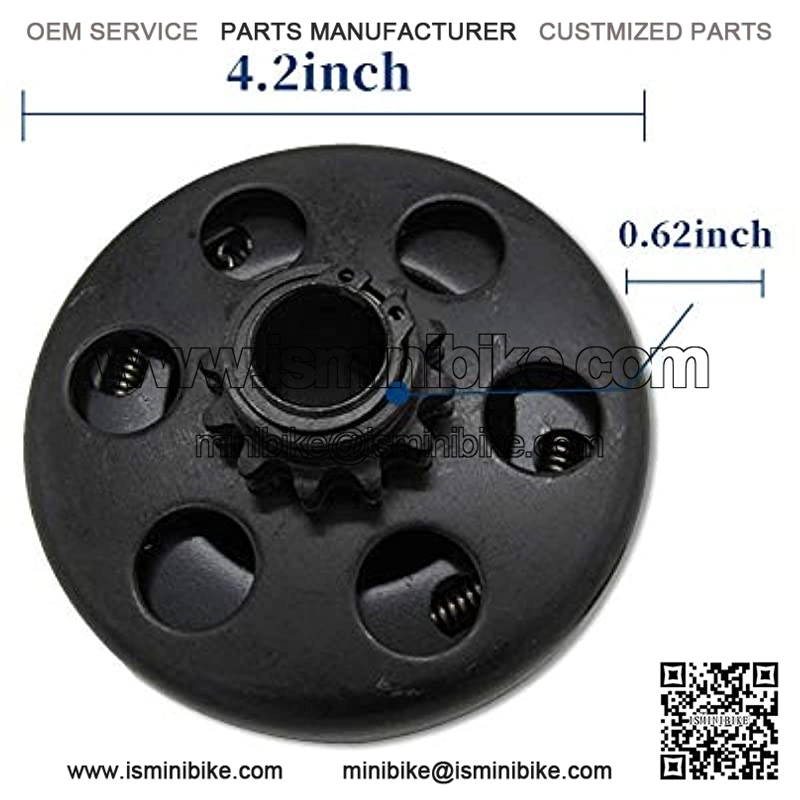 Centrifugal Clutch, Go Kart Clutch 5/8 Bore 11T for 35 Chain, Up to 6.5 HP, Perfect for Go Kart, Minibike and Fun Kart Engine 5/8 Bar - Image 3