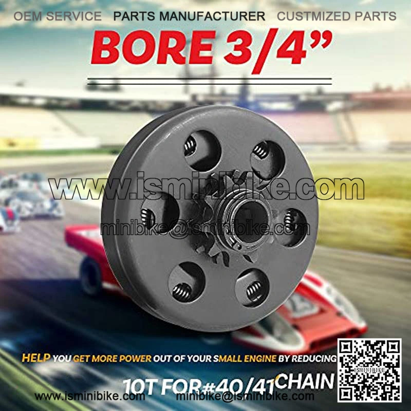 Centrifugal Clutch Go Kart Clutch Predator Engine Clutch Baja Mini Bike 3/4" Inch Bore 10 Tooth 10T for #40/41/420 Chain 6.5HP - Upgrade - Image 2