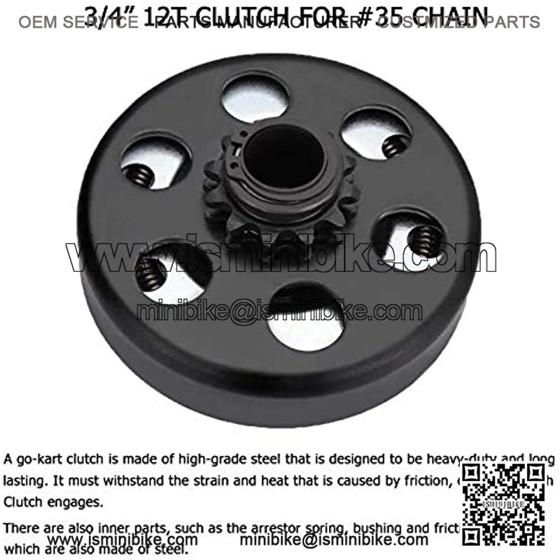 Centrifugal Clutch 3/4" Bore 12 Tooth 35 Chain for Go Kart Mini Bike Fun Kart 2-7 HP Engine Fits for Honda GX160 GX200 GX140 GX120 GC160 GC19 - Image 2