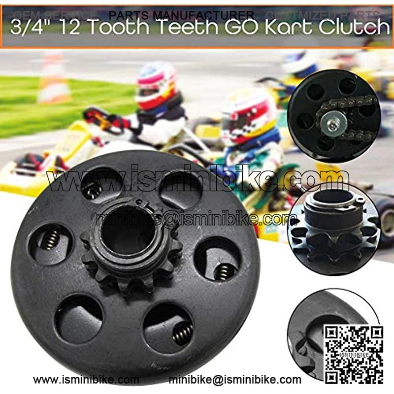 Clutch 3/4" BORE"35 Chain 12Tooth,Go Kart Clutch 3/4 Bore 12T for 35 Chain, Up to 6.5 HP for Go Kart Mini Bike Fun Kart Engine 3/4 BAR by Lucky Seven - Image 4