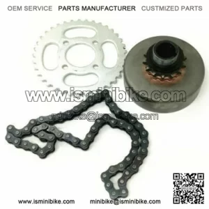 1600 25 4mm clutch chain 41/420 black 60t sprocket go kart mini bike