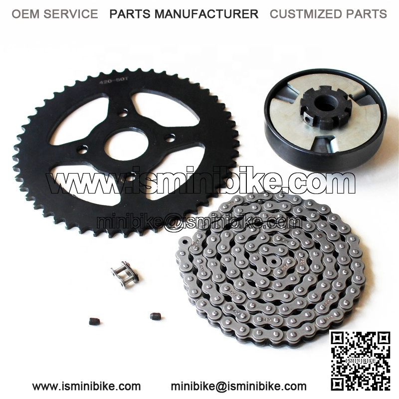 street go kart 3/4" 14 tooth #420 clutch #420 chain with 50 tooth sprocket kit - Image 2