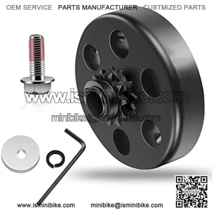 6 Tooth Clutch Drum Gear Box 68 Tooth Rear Chain Sprocket 25H Chain (136 Links) For 2 Stroke 47cc 49cc Minimoto Pocket Bike 4 Wheeler Quad ATV